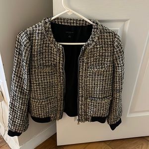Ann Taylor Black and White Tweed Jacket